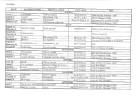 Calendrier des manif 2