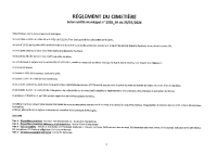 Réglement du cimetière